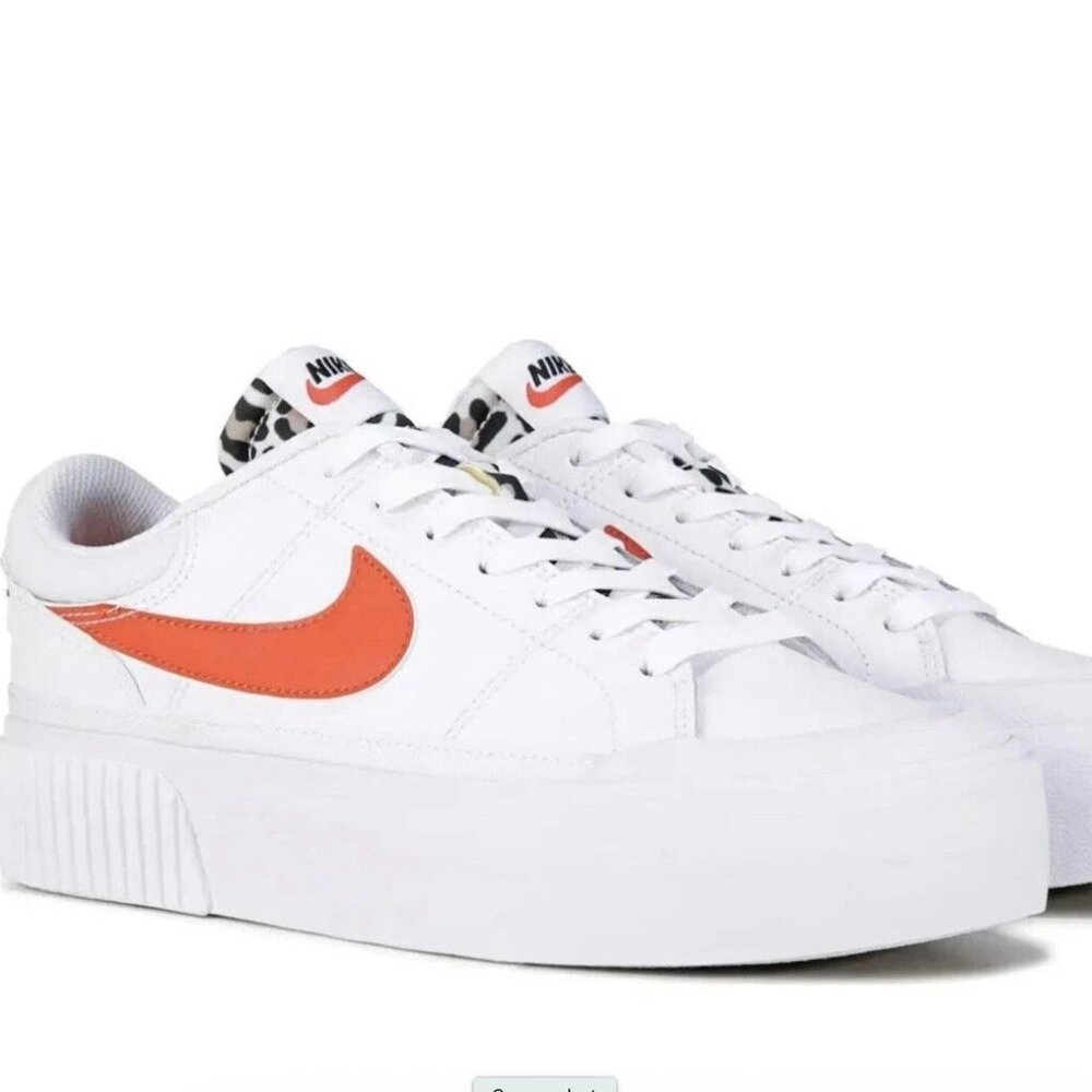 Nike Court Legacy Lift White Leopard Size 6.5